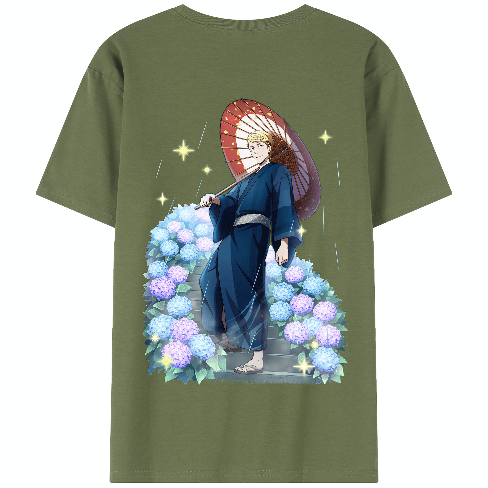 （画像用） 文豪ストレイドッグス Bungo Stray Dogs 綿100％半袖Tシャツ（背面プリント）
